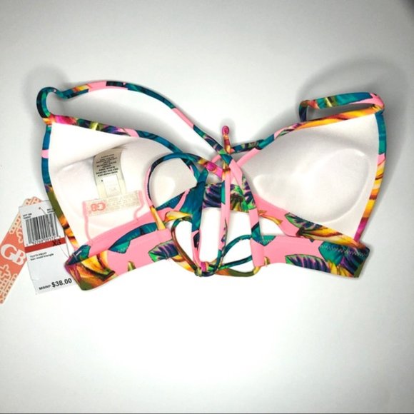 Tutti Fruity Bikini Top Tropical Colors Bikini Top - Picture 5 of 5